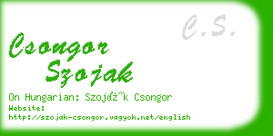 csongor szojak business card